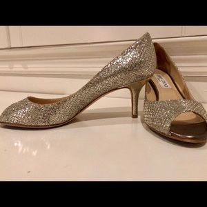 Silver Jimmy Choo heels